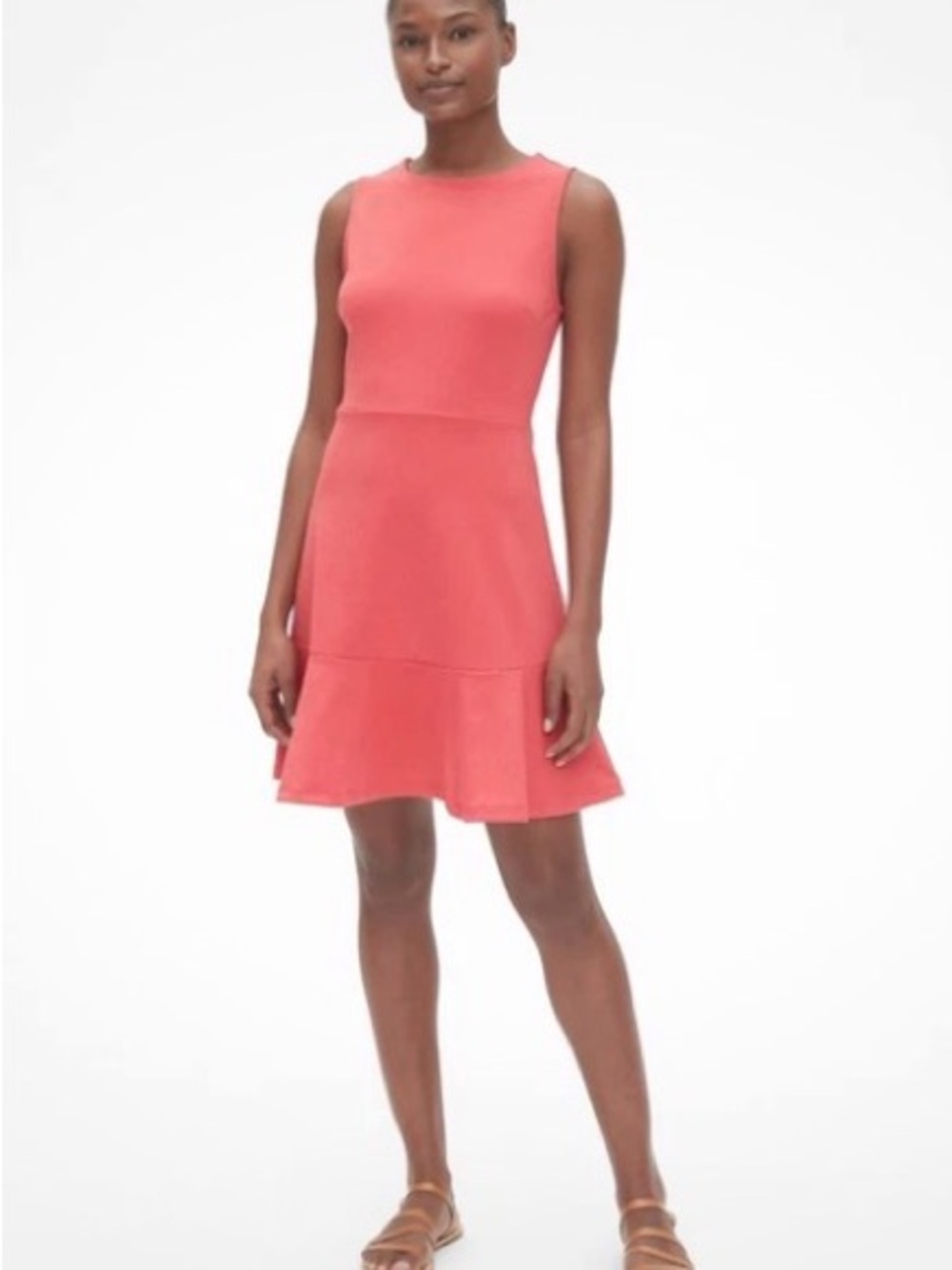 GAP Coral Sleeveless Fit & Flare Mini Dress